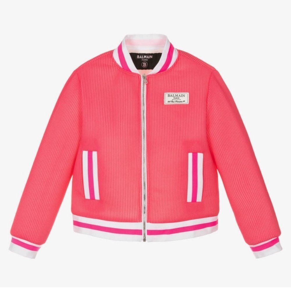 Balmain Kids Girls Pink Jacket - Picture 2 of 5
